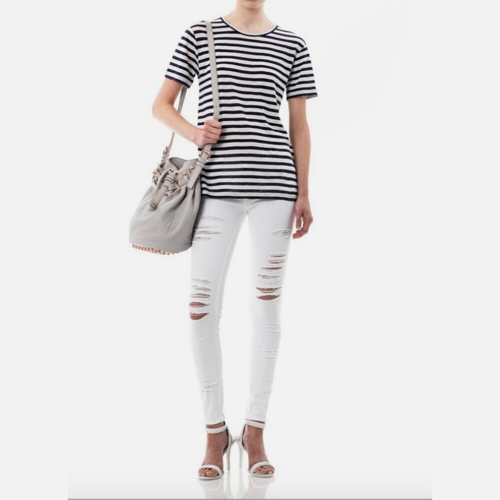 Frame Le Skinny De Jeanne Ripped Skinny Jeans